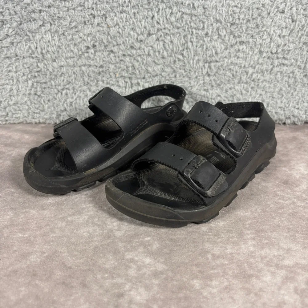 Birkenstock Mogami Kids Black Birko-Flor Outdoor Sandals EU 30 US 12-12.5 Narrow